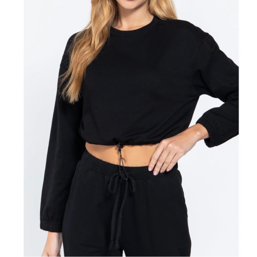 Adjustable Waist French Terry Top